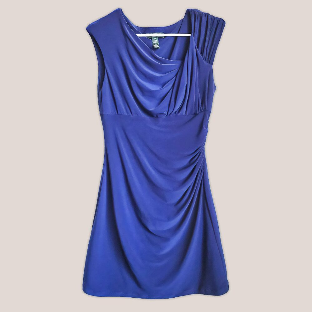 LAUREN Ralph Lauren Draped Blue Dress
